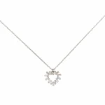 Halskette 925 Silber Crystal Love von DEES JEWELRY mit funkelnden Zirkonia, edel rhodiniert