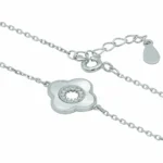 Armband 925 Silber Silver Blossom mit schimmerndem Perlmutt-Anhänger und Zirkonia auf hochwertiger Basis von DEES JEWELRY
