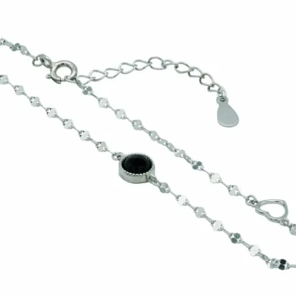 Armband 925 Sterling Silber Onyx Eclipse mit tiefschwarzem Akzent auf hochwertiger Basis von DEES JEWELRY. Jetzt online entdecken!