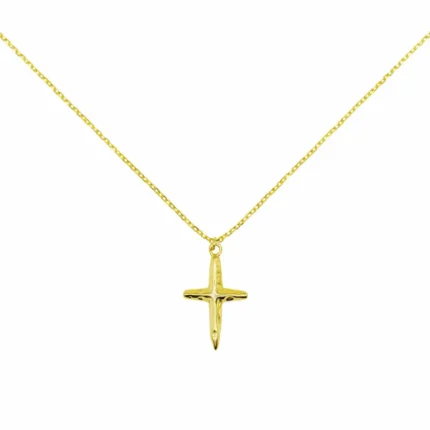 Halskette 925 silber vergoldet Graceful Cross mit Kreuz-Anhänger von DEES JEWELRY