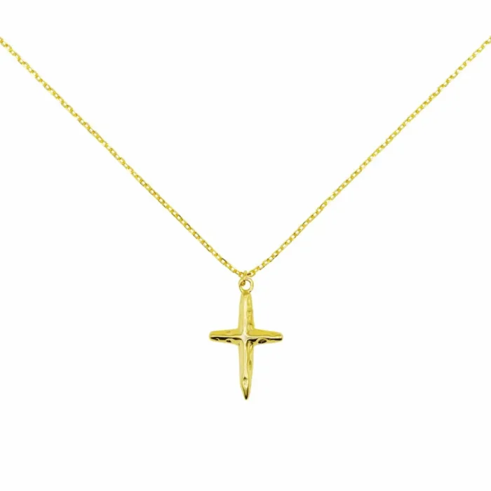 Halskette 925 silber vergoldet Graceful Cross mit Kreuz-Anhänger von DEES JEWELRY