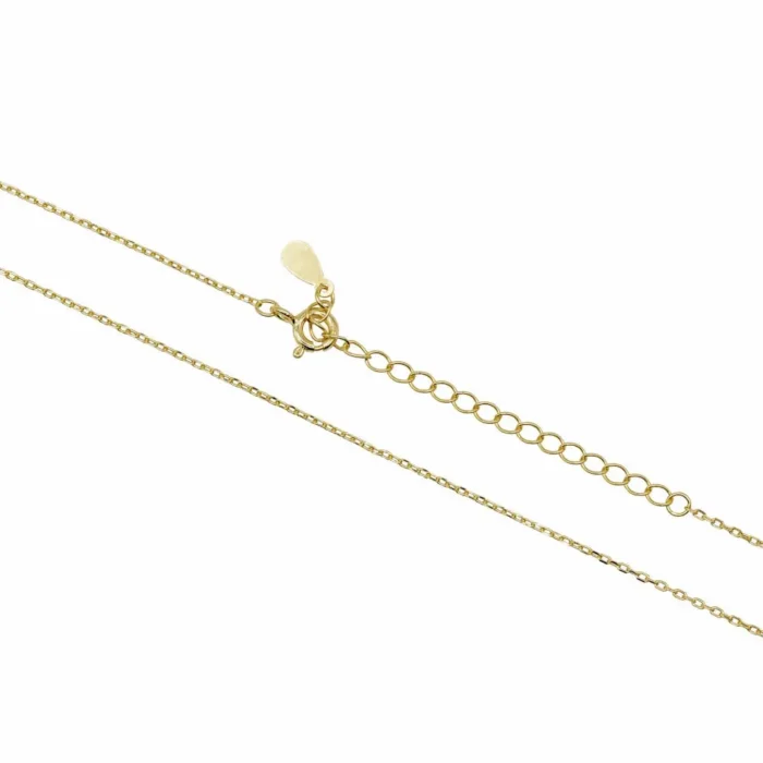 Detailansicht der Halskette 925 silber vergoldet Graceful Cross – hochwertiges Kreuz-Design von DEES JEWELRY