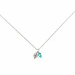 Halskette 925 Silber Zirkonia Blatt-Anhänger Morning Dew DEES JEWELRY